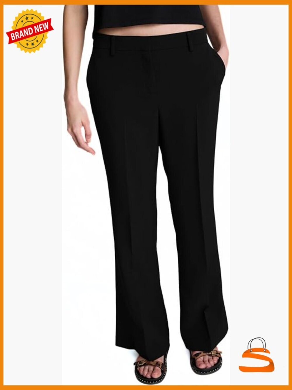 Wide Leg Dress Pants High Rise Business Casual Work Trousers